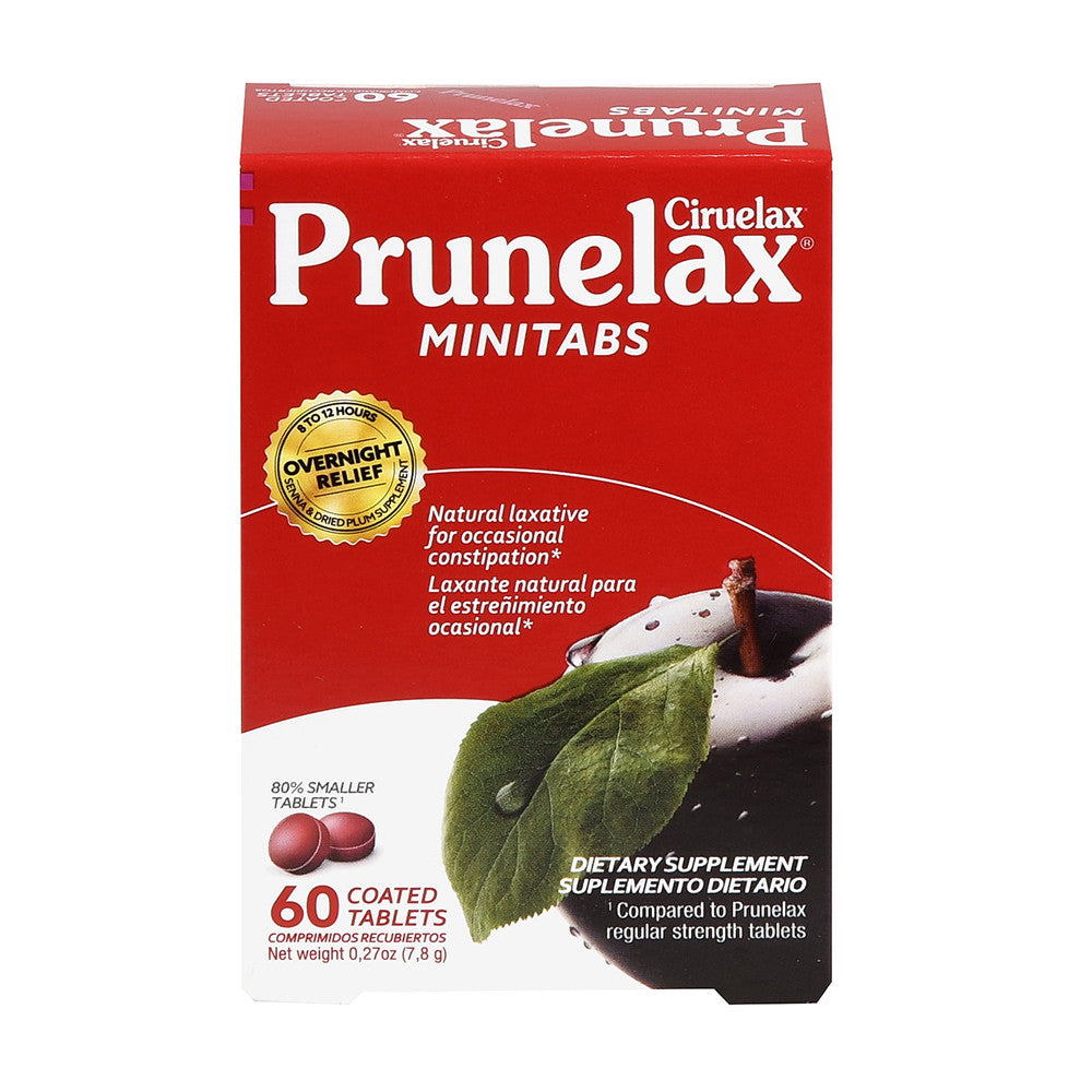 Prunelax Ciruelax Minitabs Natural Laxative Dietary Supplement Tablets, 60Ct